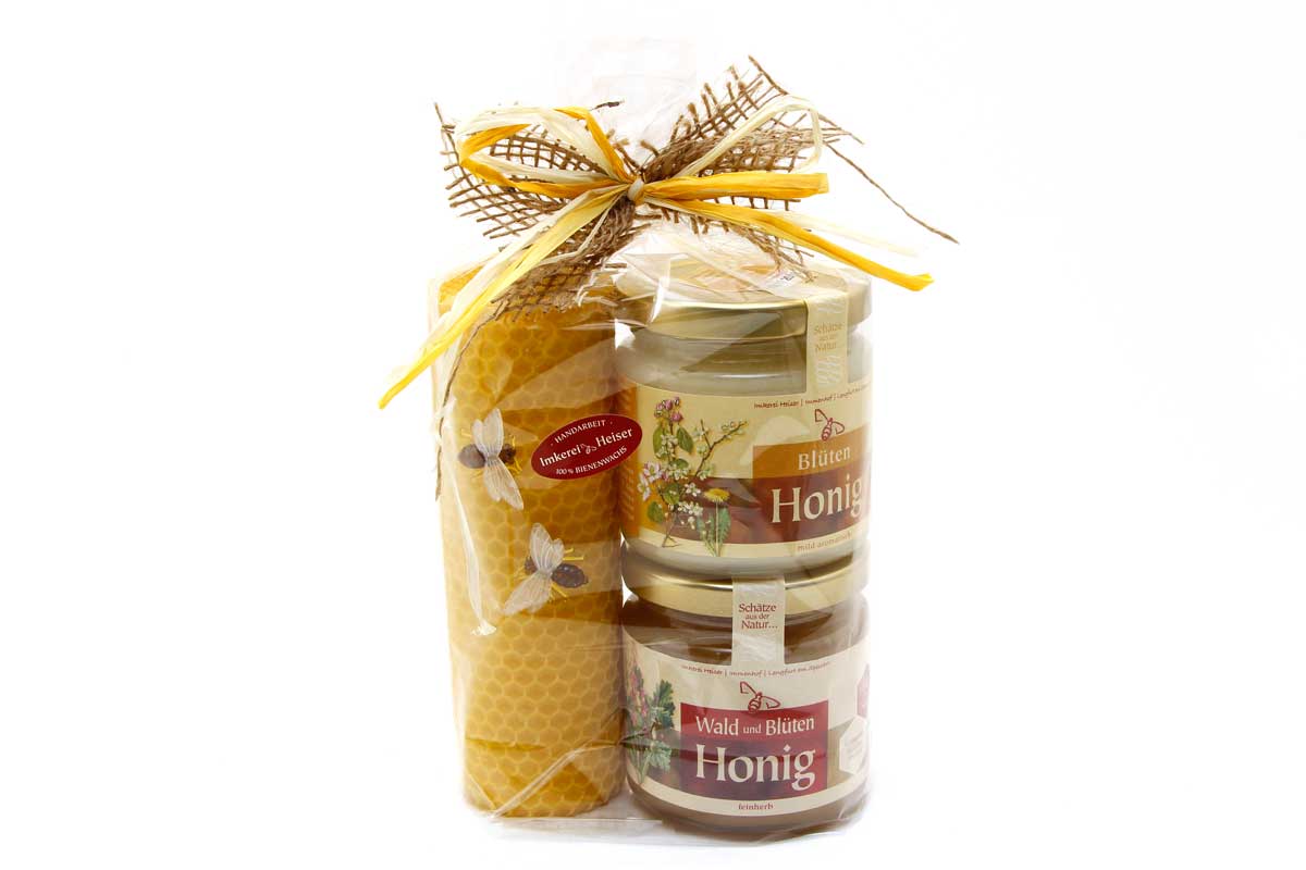Honig-Kerzen-Geschenkpäckchen
